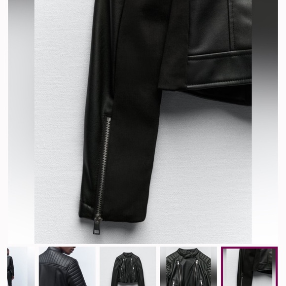 Zara Faux Leather Jacket - Picture 5 of 5